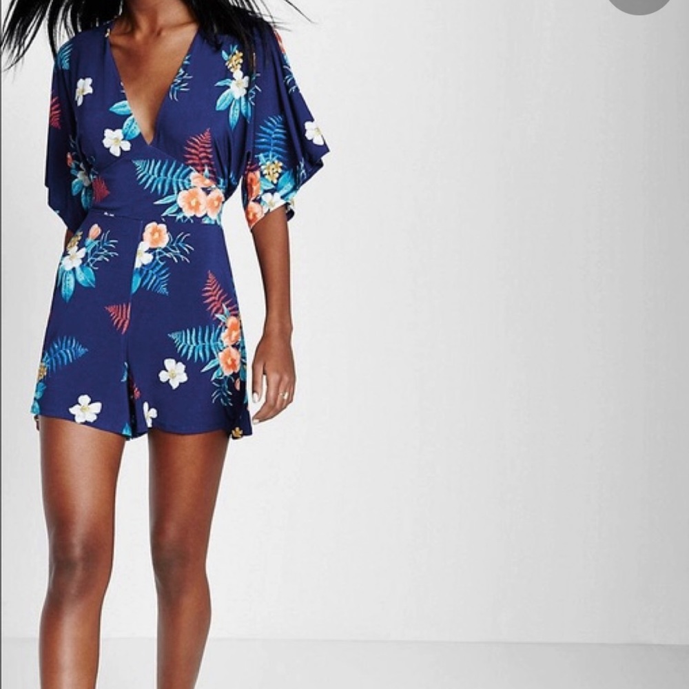express kimono inspired floral romper